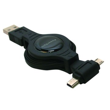 PowerSync Micro USB+Mini 5Pin 傳輸線