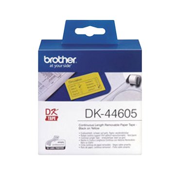 Brother 台灣兄弟 (客訂品) DK-44605 ( 62mm )黃底黑字標籤帶