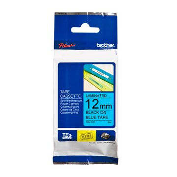 Brother 台灣兄弟 (客訂品) TZe-531(12mm)藍底黑字護貝標籤帶