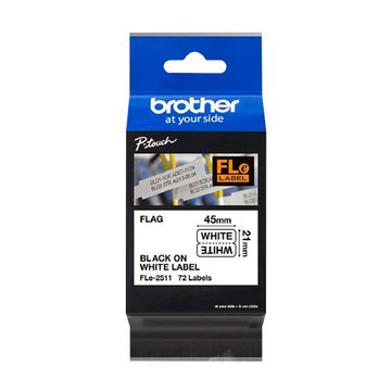 BROTHER 台灣兄弟 FLe-2511(45mm x 21mm)白底黑字定型旗幟標籤帶