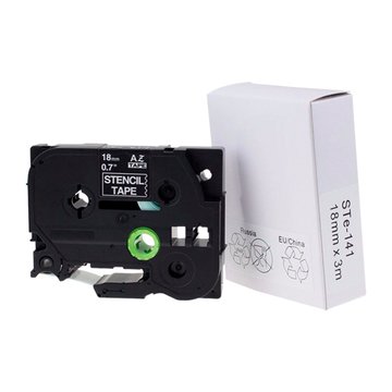 (客訂品)BROTHER 台灣兄弟 STe-141(18mm)電印專用標籤帶