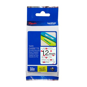 Brother 台灣兄弟 (客訂品) TZe-MP PH31(12mm)心心相印創意護貝標籤帶