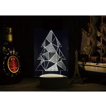 北歐3D立體 USB LED創意小夜燈-幾何聖誕