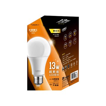 MAX STAR 太星 (客訂品)A813L 超節能13W LED燈泡/E27(暖白光)