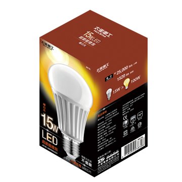 太星 A615L大廣角15W/E27/LED燈泡(暖白)