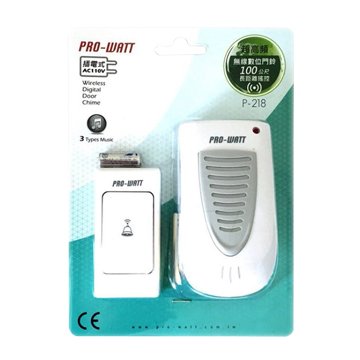 I-WIZ P-218 超高頻 插電式無線數位門鈴 1對1