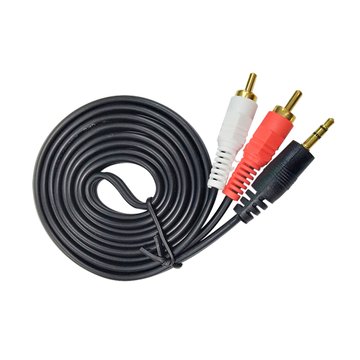 I-WIZ 彰唯3.5mm公轉2RCA公音訊線1.5M 一般影音訊號線