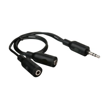 PHILIPS 飛利浦飛利浦3.5公-3.5母 30cm 1分2 音源分享線