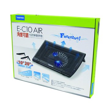 逸盛 Esense E-C10 AIR角度可調大風扇筆電散熱墊