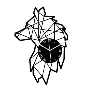  幾何動物系列 時鐘 幾何狼(39*27)