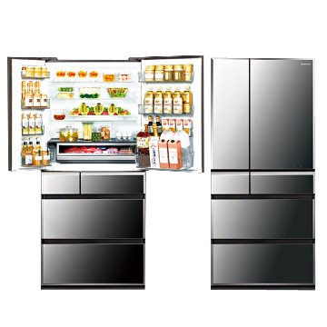 Panasonic NR-F672WX-X1 665L六門變頻全平鏡面鑽石黑日製冰箱