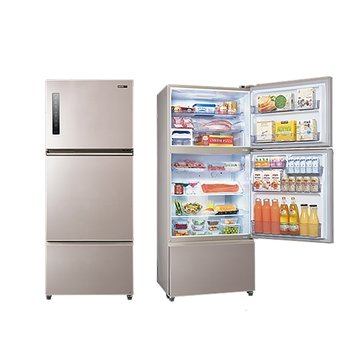 SAMPO 聲寶SR-C53DV(Y7)530L三門鋼板變頻炫麥金冰箱