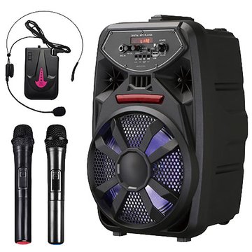  大聲公歡樂型無線麥克風多功能行動音箱