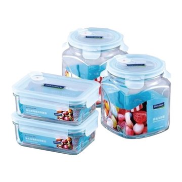  Glasslock SP-2203 透氣分格保鮮盒罐4入組 