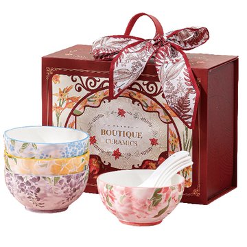 SAMPO 聲寶聲寶冰洗贈品W55C1/ 飪我行花漾彩瓷碗匙組