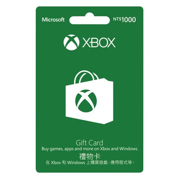 Microsoft 微軟 XBOX 禮物卡 NT$1000-數位下載版