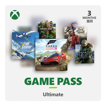 Microsoft 微軟 XBOX Game Pass 終極版 3個月訂閱卡含LiveGold金會員-數位下載版