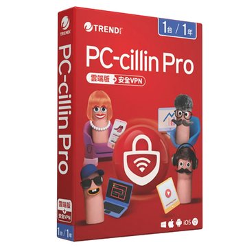 TREND 趨勢 PC-cillin Pro一年一台防護版盒裝( 隨機送SanDisk Ultra 128G USB)