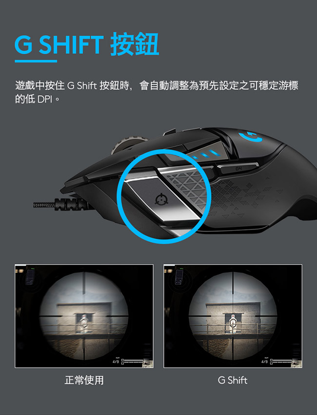 Logitech 羅技g502 Hero電競滑鼠 黑 順發線上購物