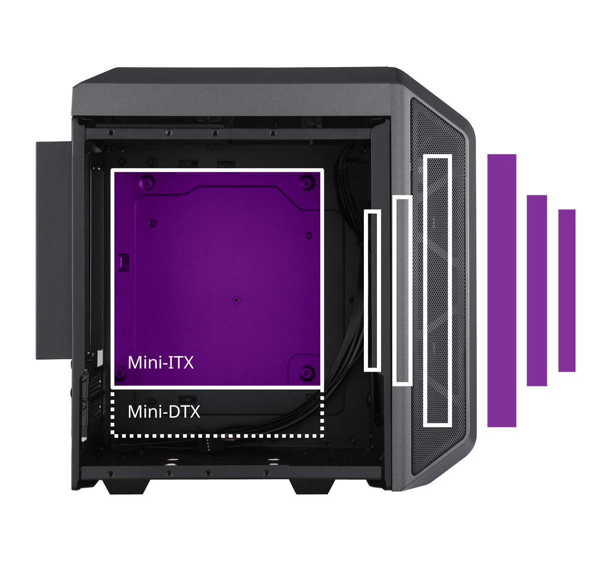 HOT Mini Itx Case Cooler Master H100 Itx Master Mastercase H100