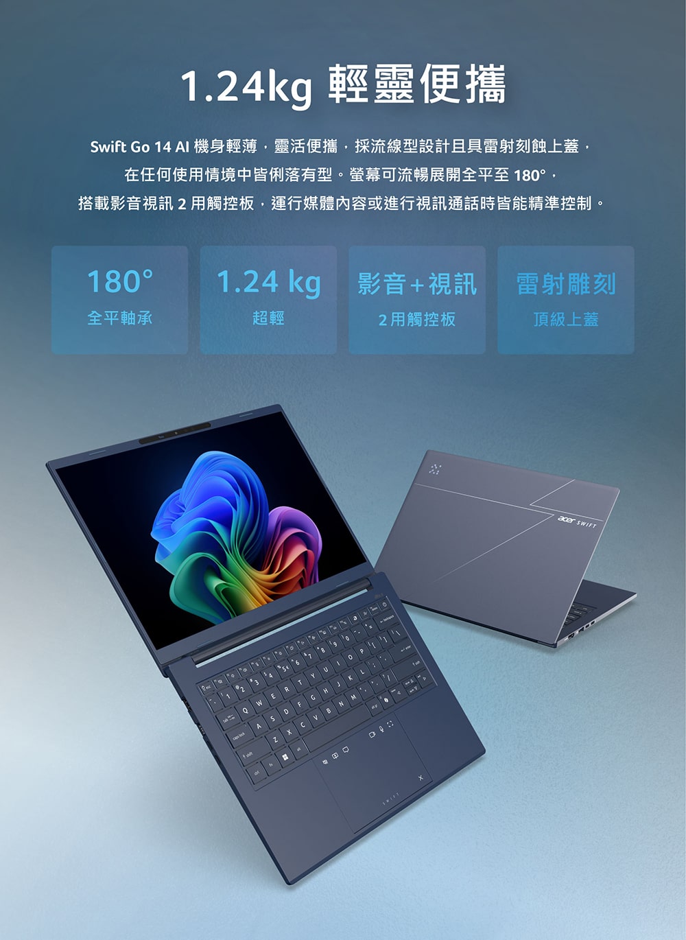 acer 宏碁Swift Go SFG14-75-59DG藍(14