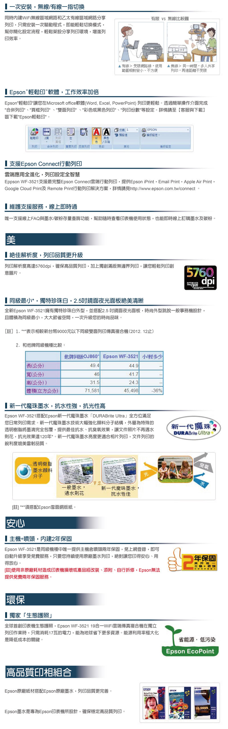 Epson 愛普生wf 3521 19合1傳真雲端複合機 福利品出清 Isunfar愛順發3c購物網